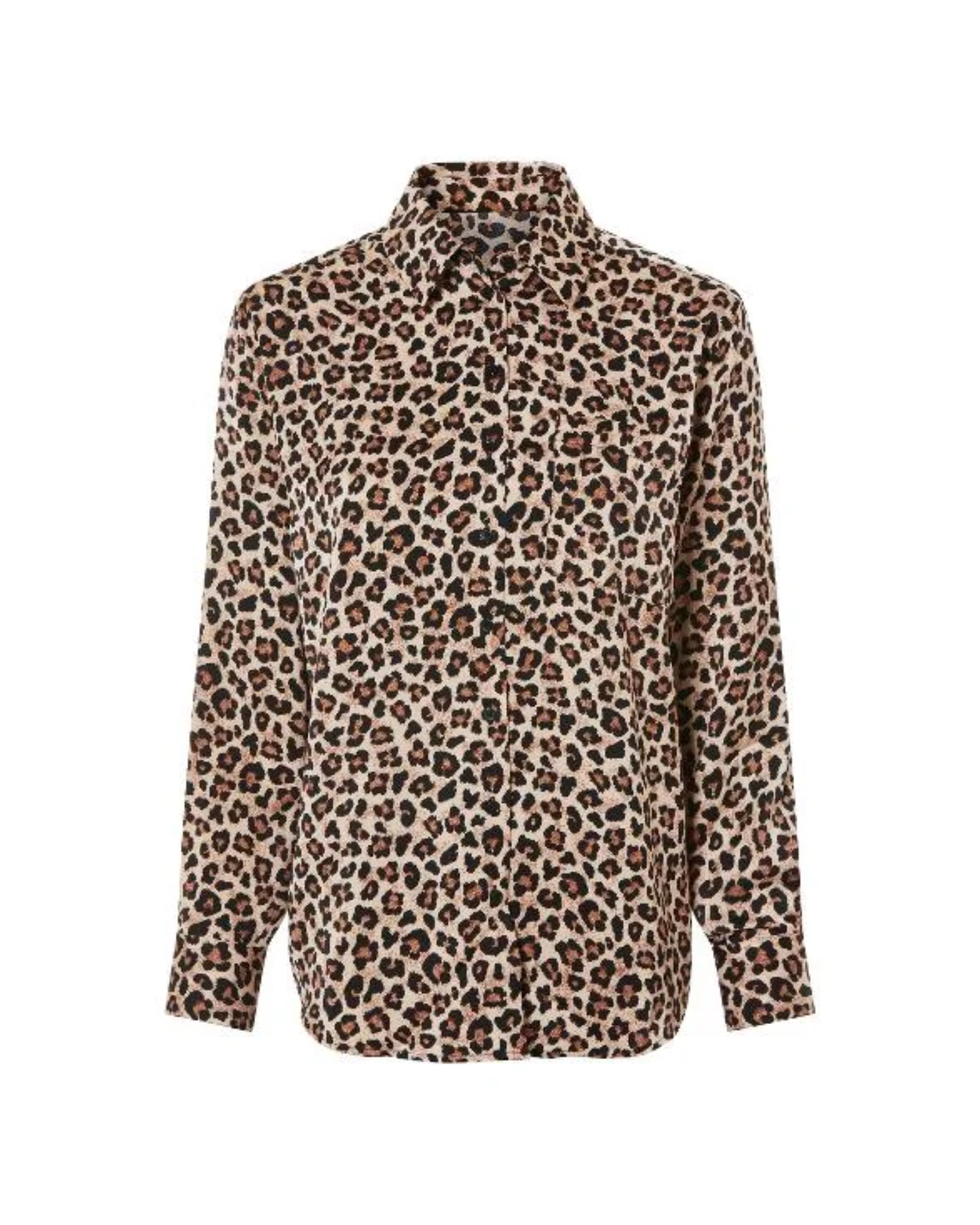 ESMARA - Women’s Relaxed Fit Matte Satin Leopard Print Blouse
