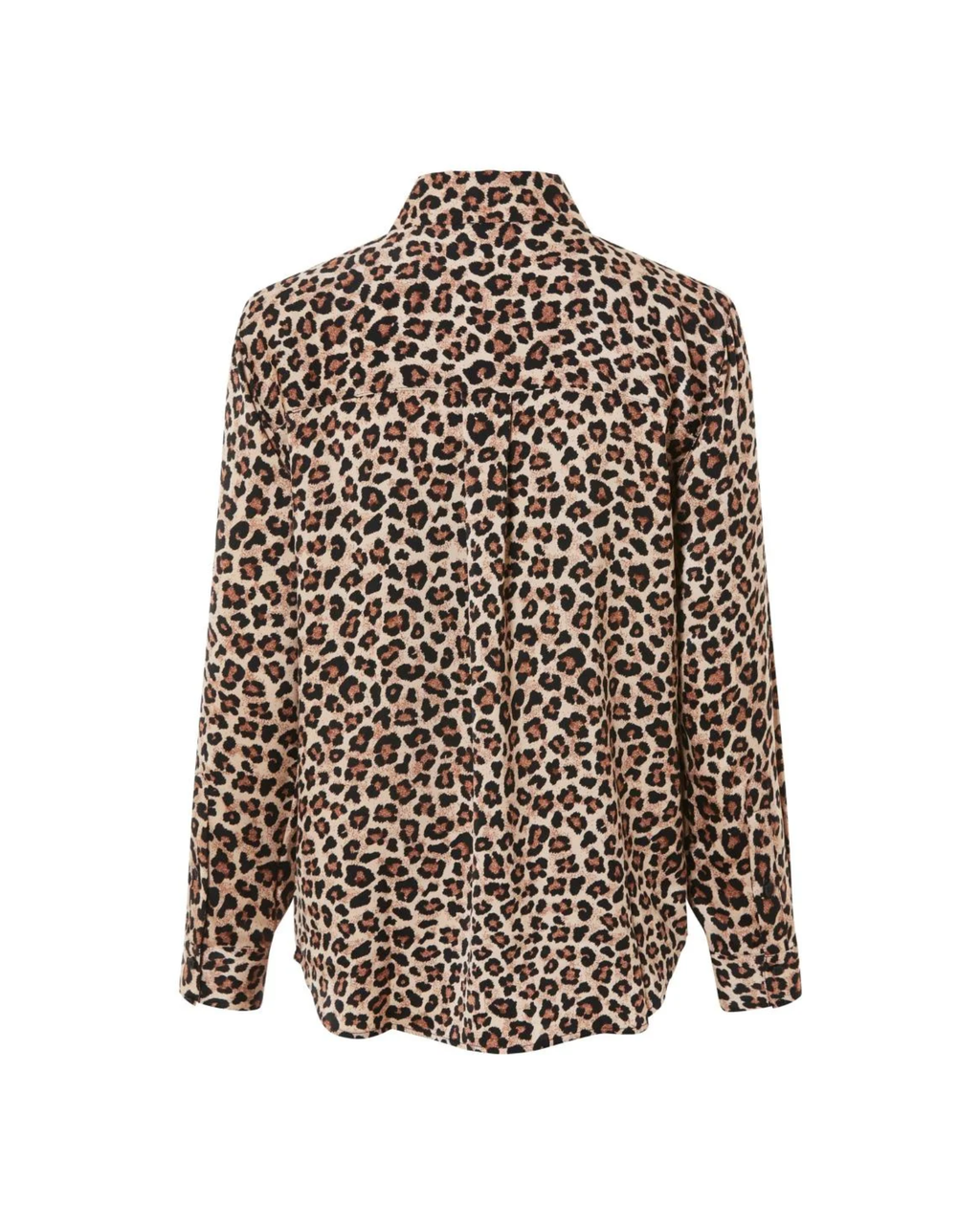 ESMARA - Women’s Relaxed Fit Matte Satin Leopard Print Blouse
