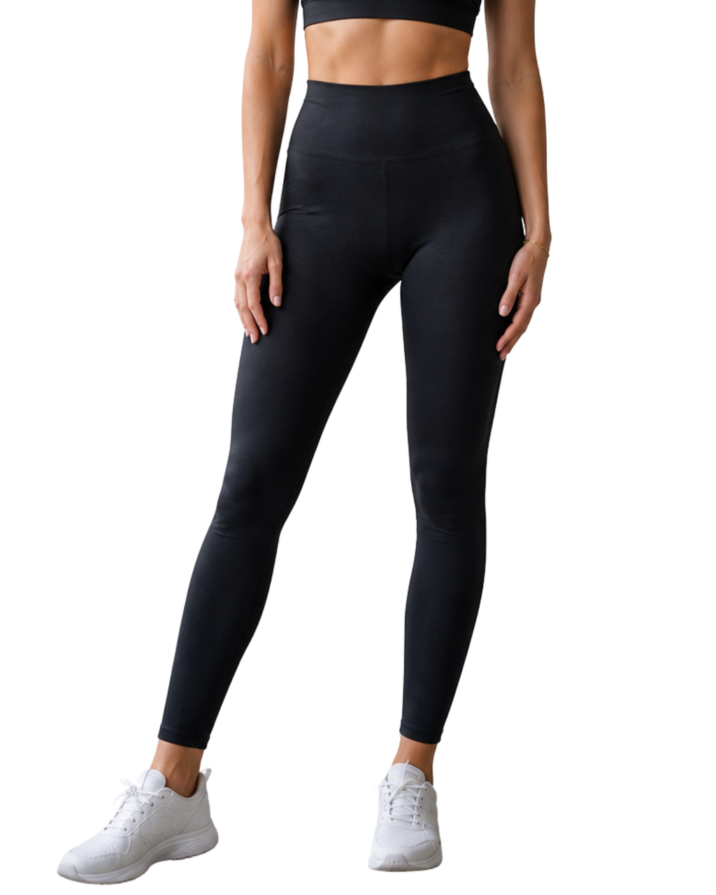 ESMARA - Women’s High-Waisted Black Cotton Rich Leggings