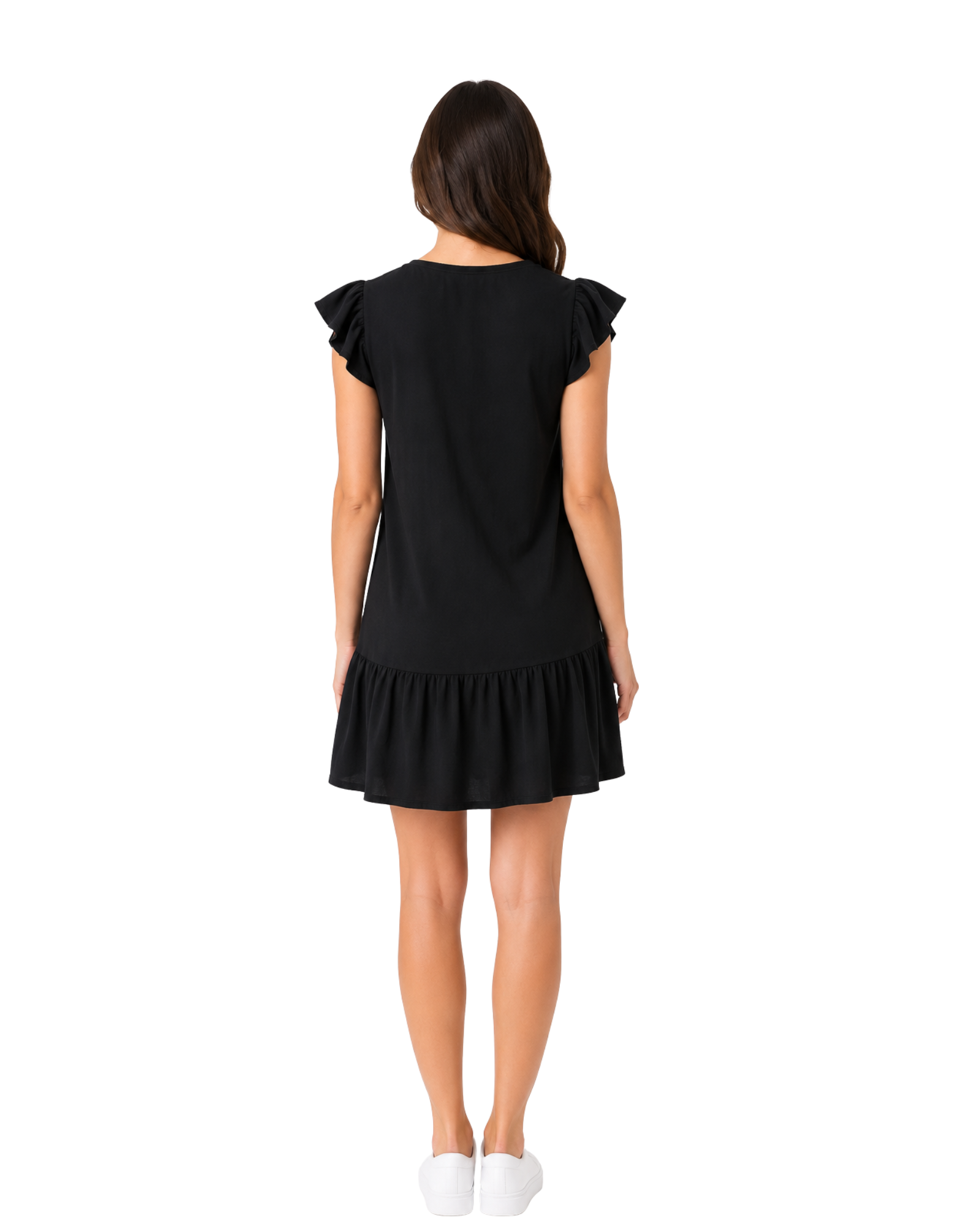 ESMARA - Button-Front Dress with Ruffle Hem