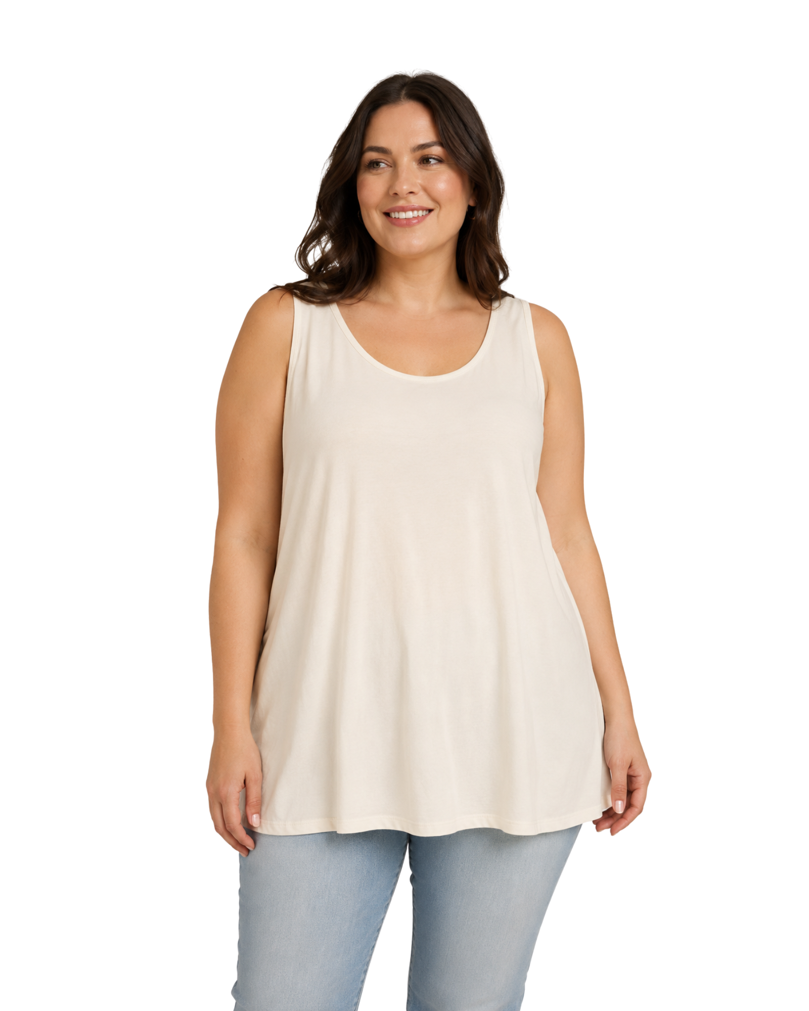 ESMARA - Cotton Stretch Scoop Neck Tank Top