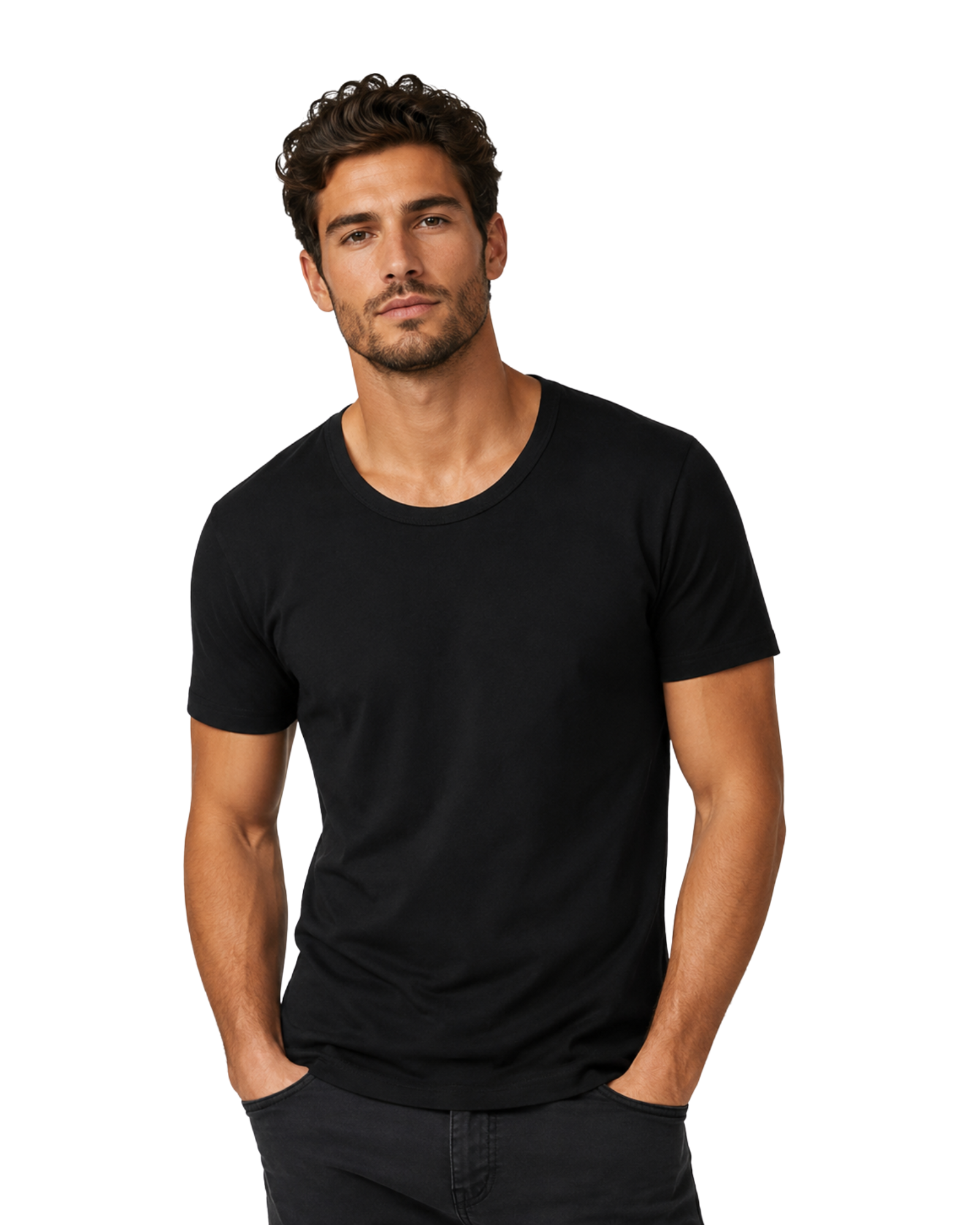 LIVERGY - Men’s Black 100% Cotton T-Shirt