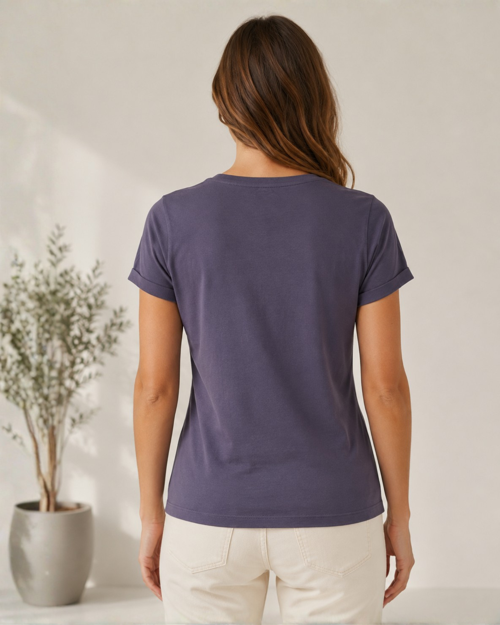 ESMARA - 100% Cotton Everyday Crew Neck T-Shirt