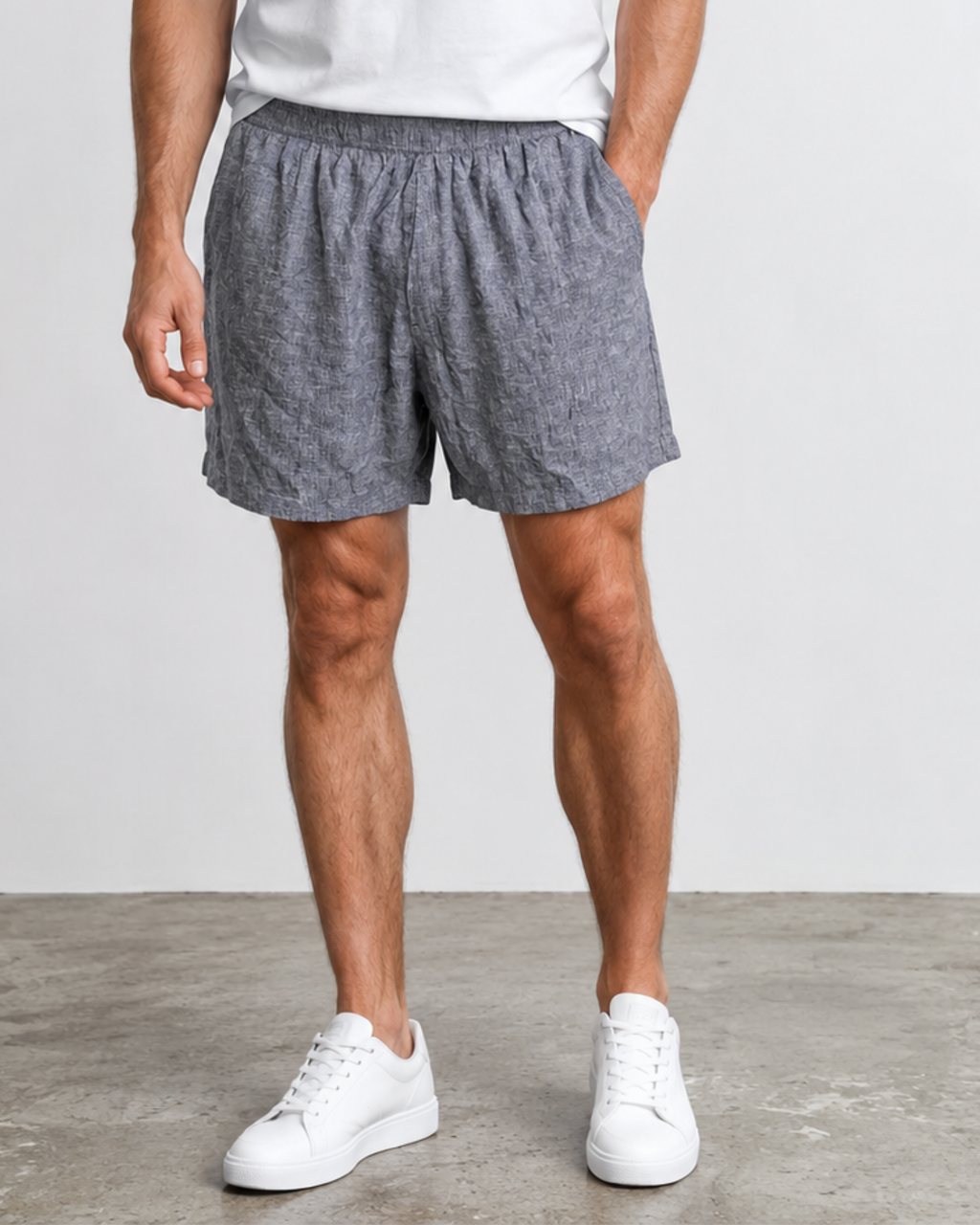 LIVERGY - Men’s Linen-Blend Pull-On Shorts