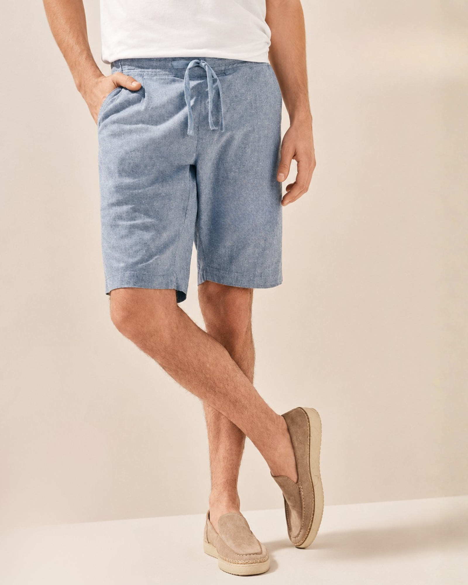 LIVERGY - Premium Linen-Cotton blend short