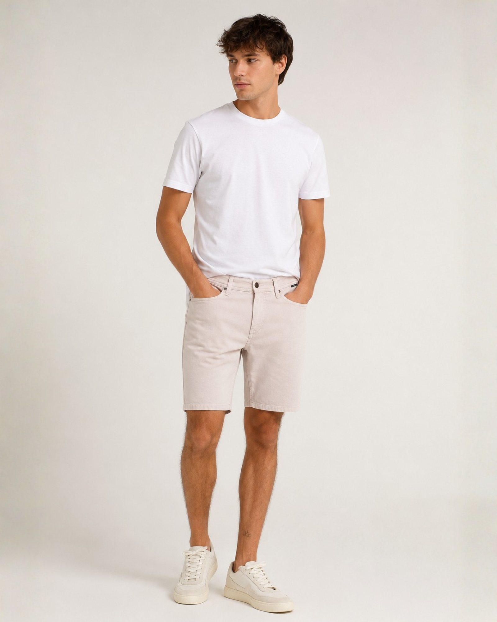 ZARA MAN - Cotton Stretch Denim Shorts