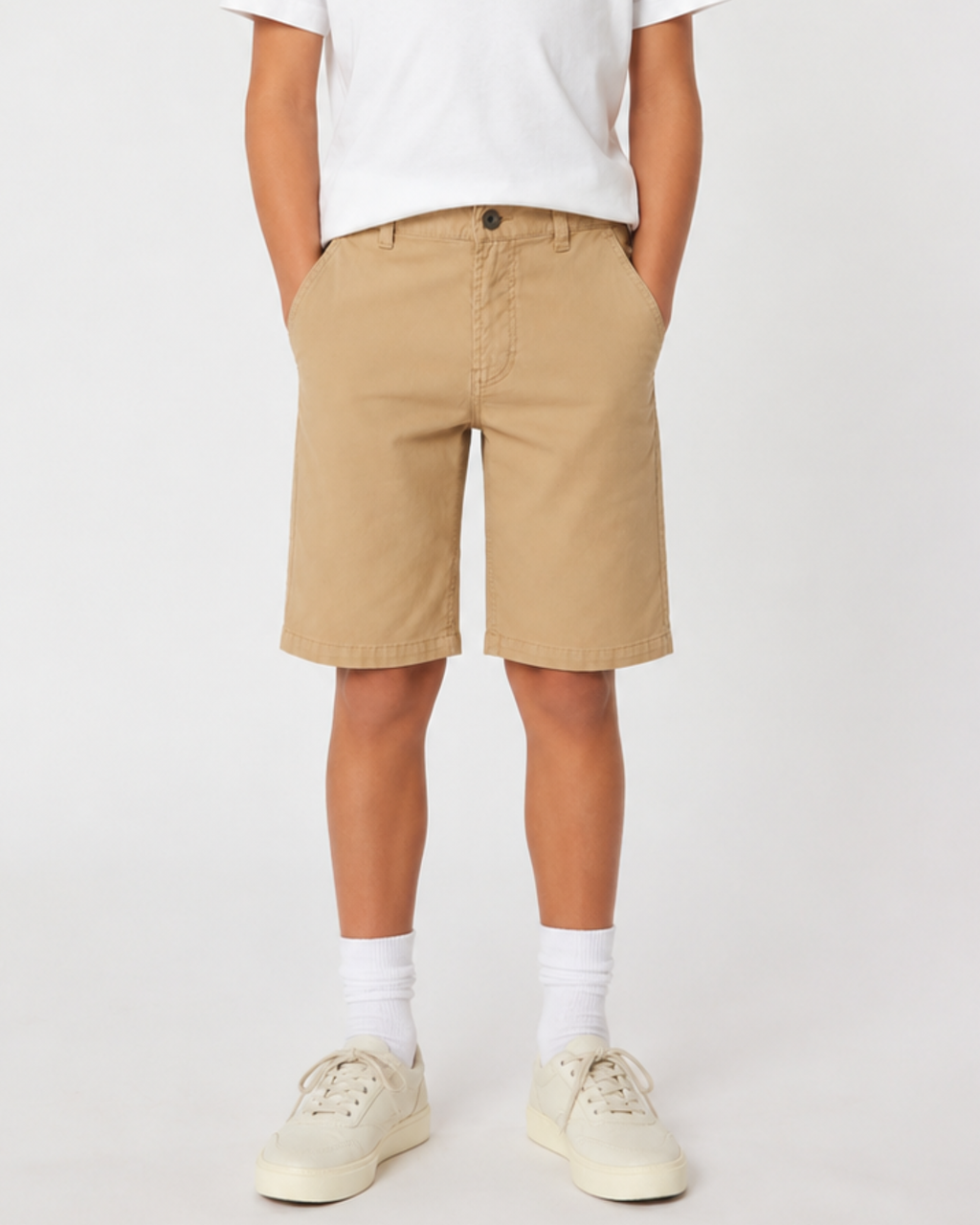 BOSS - Boys’ Regular Fit Khaki Chino Shorts