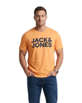 JACK & JONES - Men's Classic Logo Regular Fit Crew Neck T-Shirt