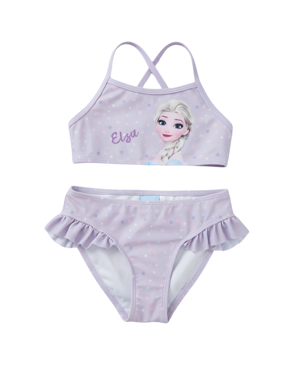 DISNEY - Girls' Elsa Two-Piece Ruffle Swimsuit