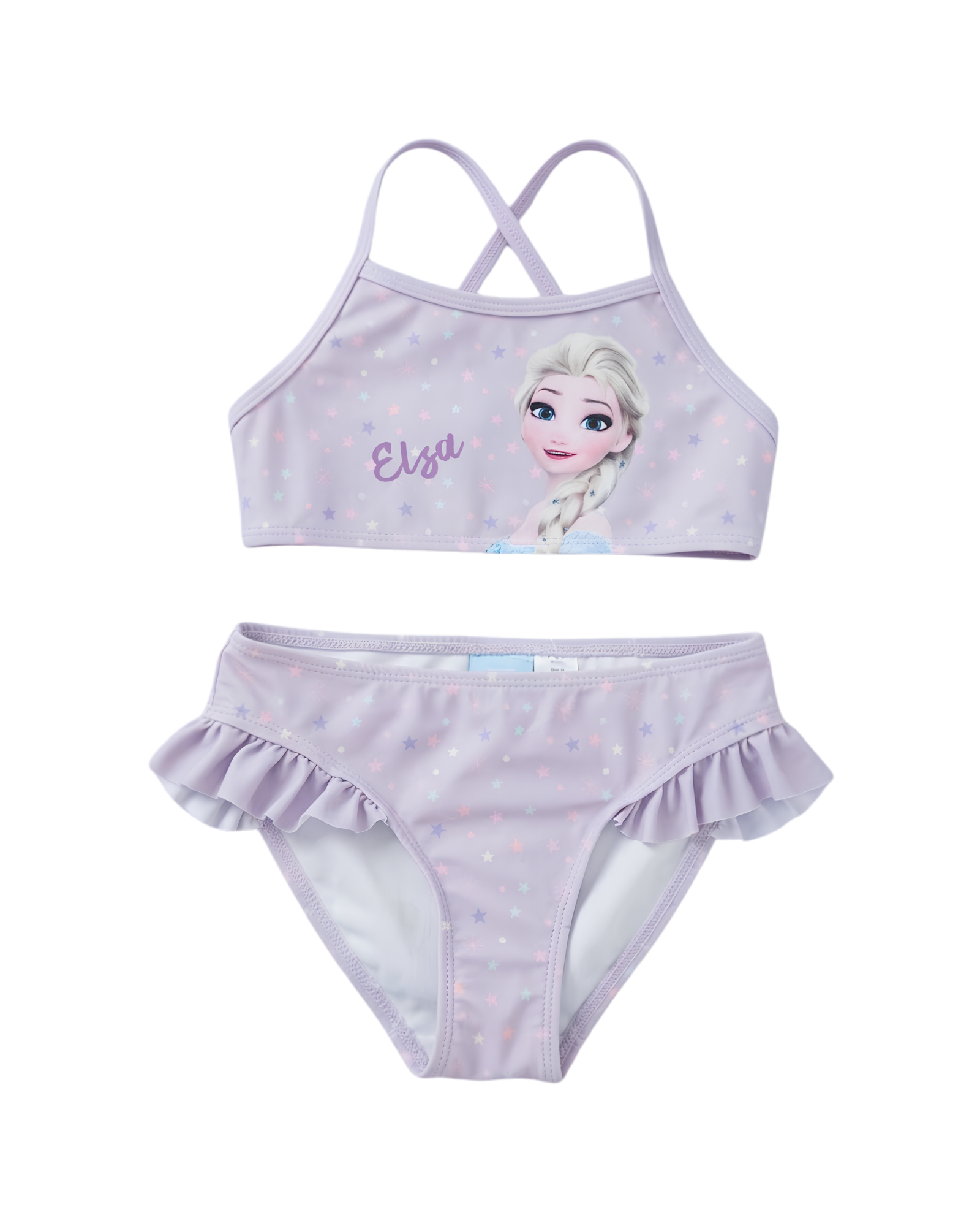 DISNEY - Girls' Elsa Two-Piece Ruffle Swimsuit