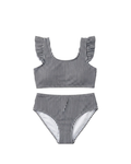 PEPPERTS - Girls' Striped Two-Piece Swimsuit with Ruffle Straps