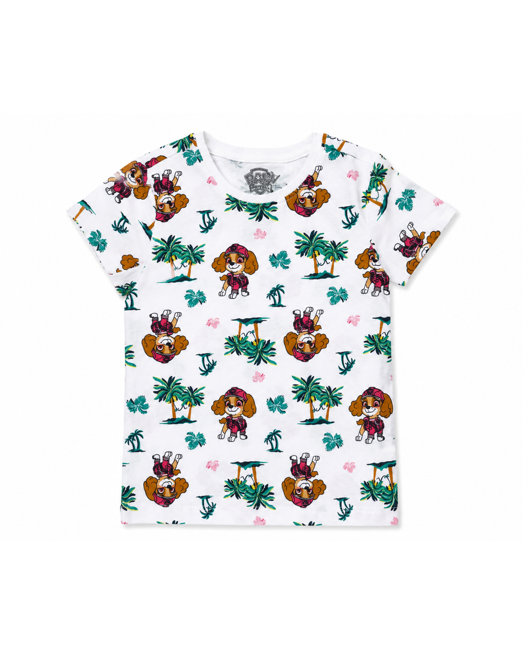 PAW PATROL X JUNGLE PUPS - Girls' All-Over Print Cotton T-Shirt