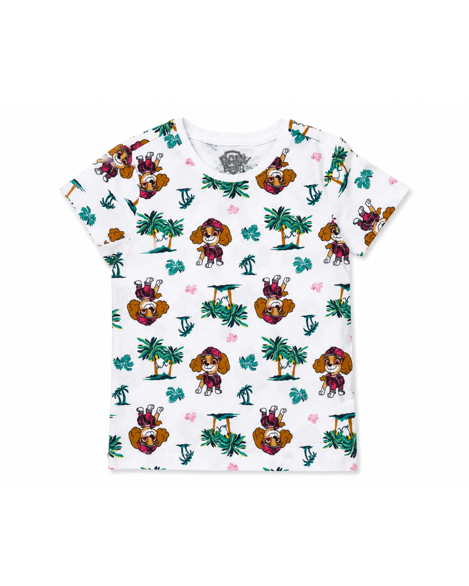 PAW PATROL X JUNGLE PUPS - Girls' All-Over Print Cotton T-Shirt