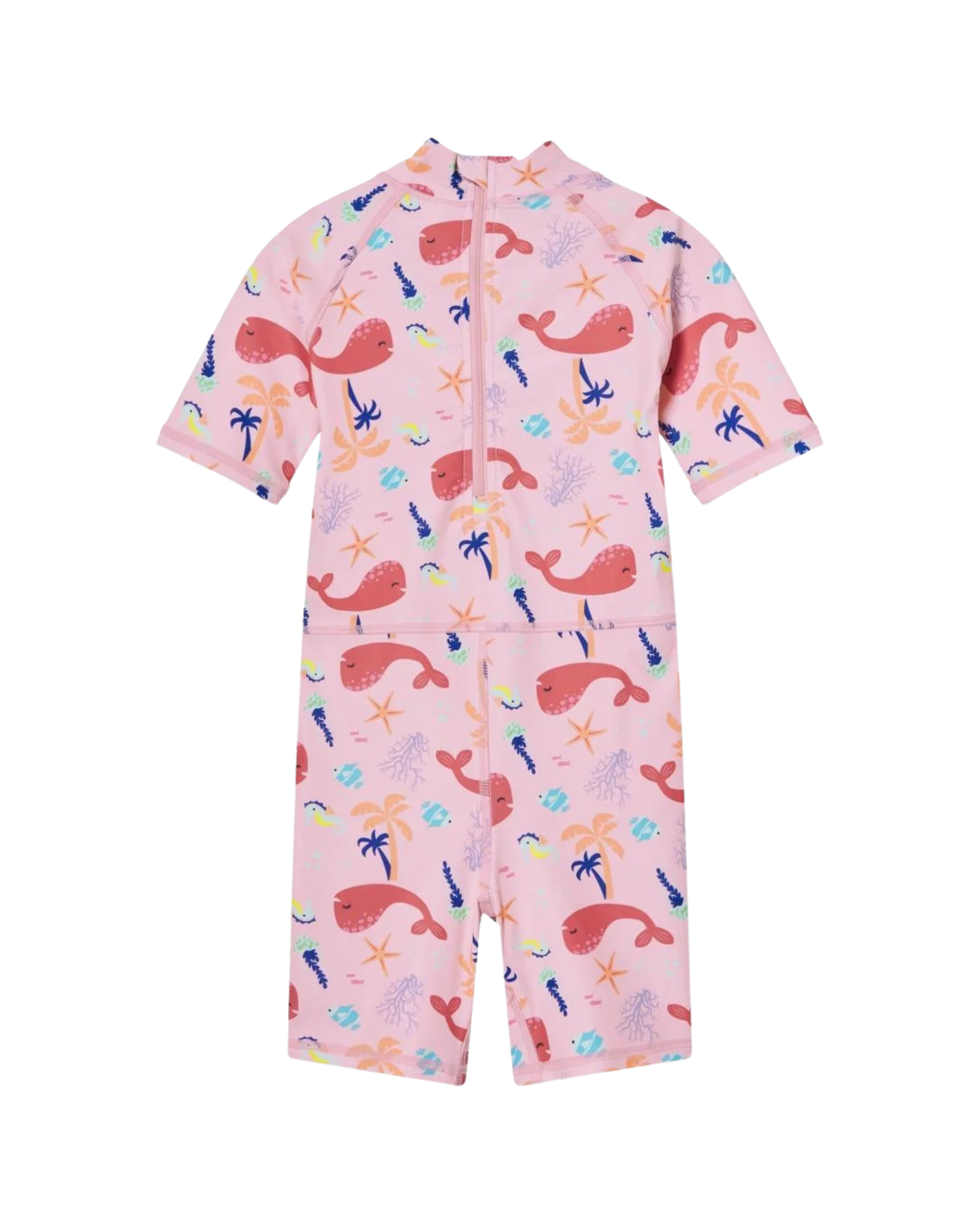 LUPILU - Girls' UV Protection 50+ Whale Print Swimsuit