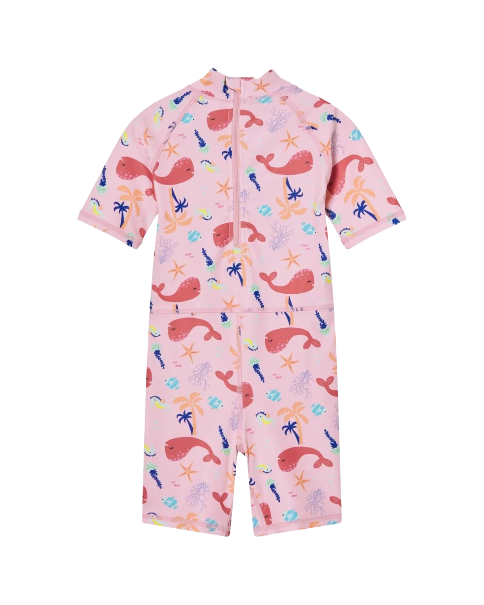 LUPILU - Girls' UV Protection 50+ Whale Print Swimsuit
