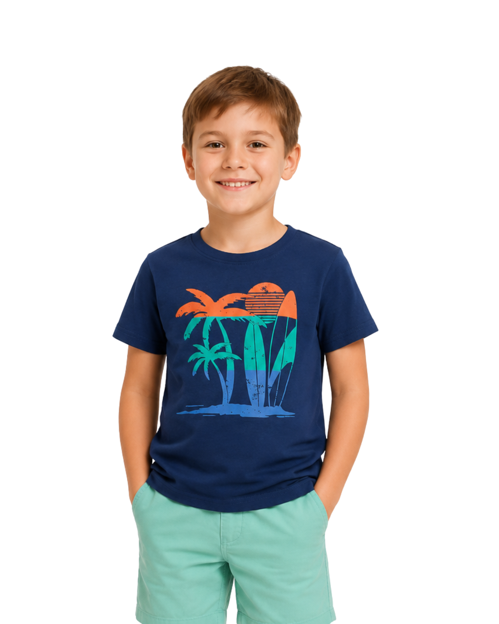 LUPILU - Boys’ Tropical Graphic Cotton T-Shirt