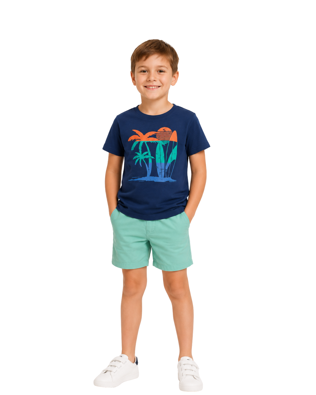 LUPILU - Boys’ Tropical Graphic Cotton T-Shirt