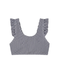 PEPPERTS - Girls’ Striped Ruffle swim Top