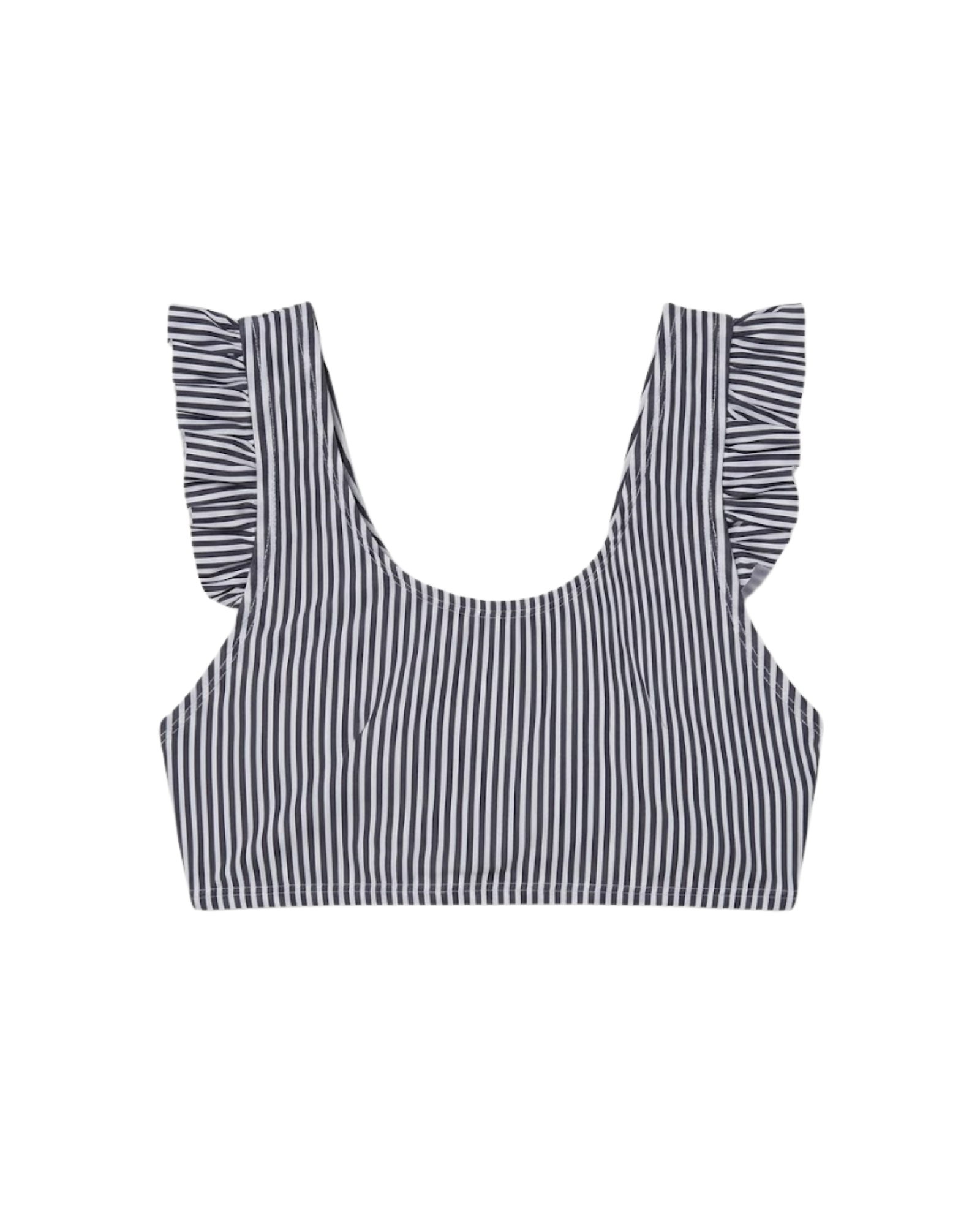 PEPPERTS - Girls’ Striped Ruffle swim Top