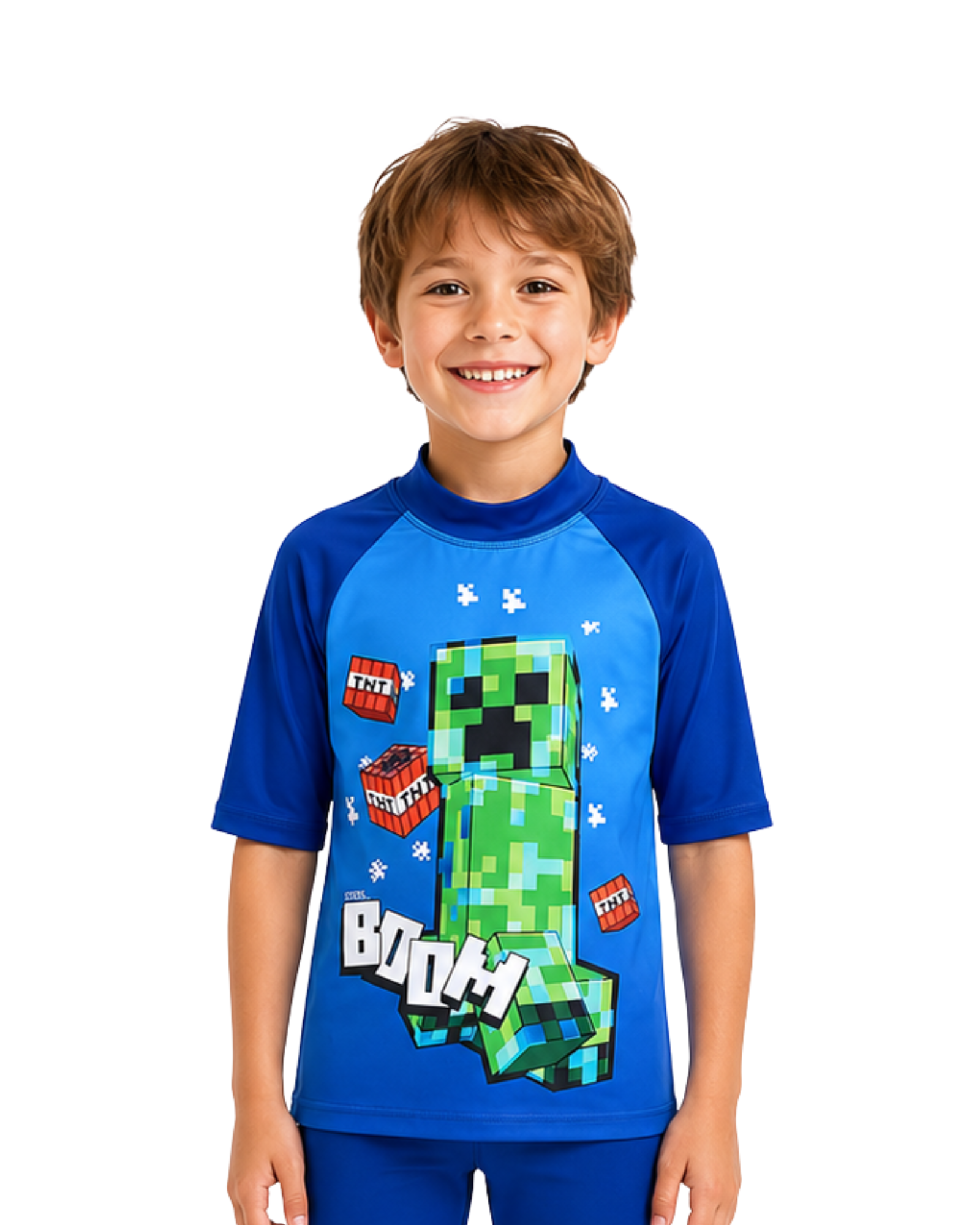 MINECRAFT - Boys' UV Protection Rash Guard Swim Top