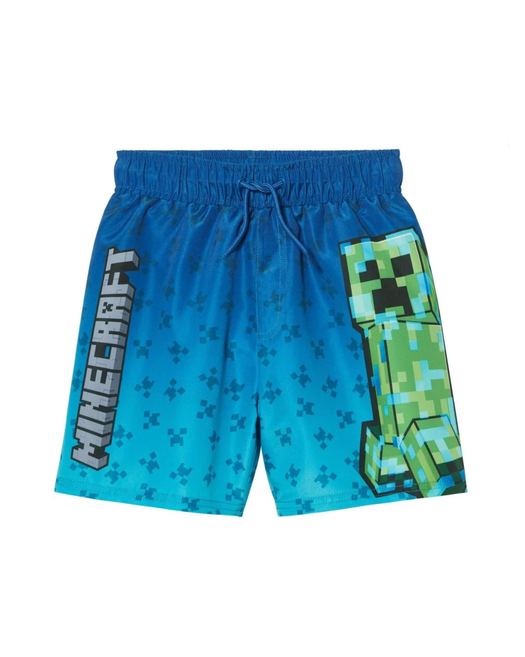 MINECRAFT - Boys' Creeper Print Swim Shorts