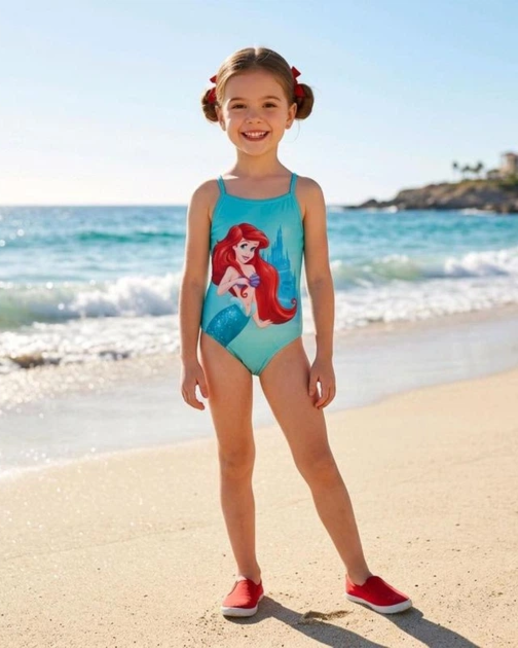 DISNEY - Girls' Ariel One-Piece Swimsuit