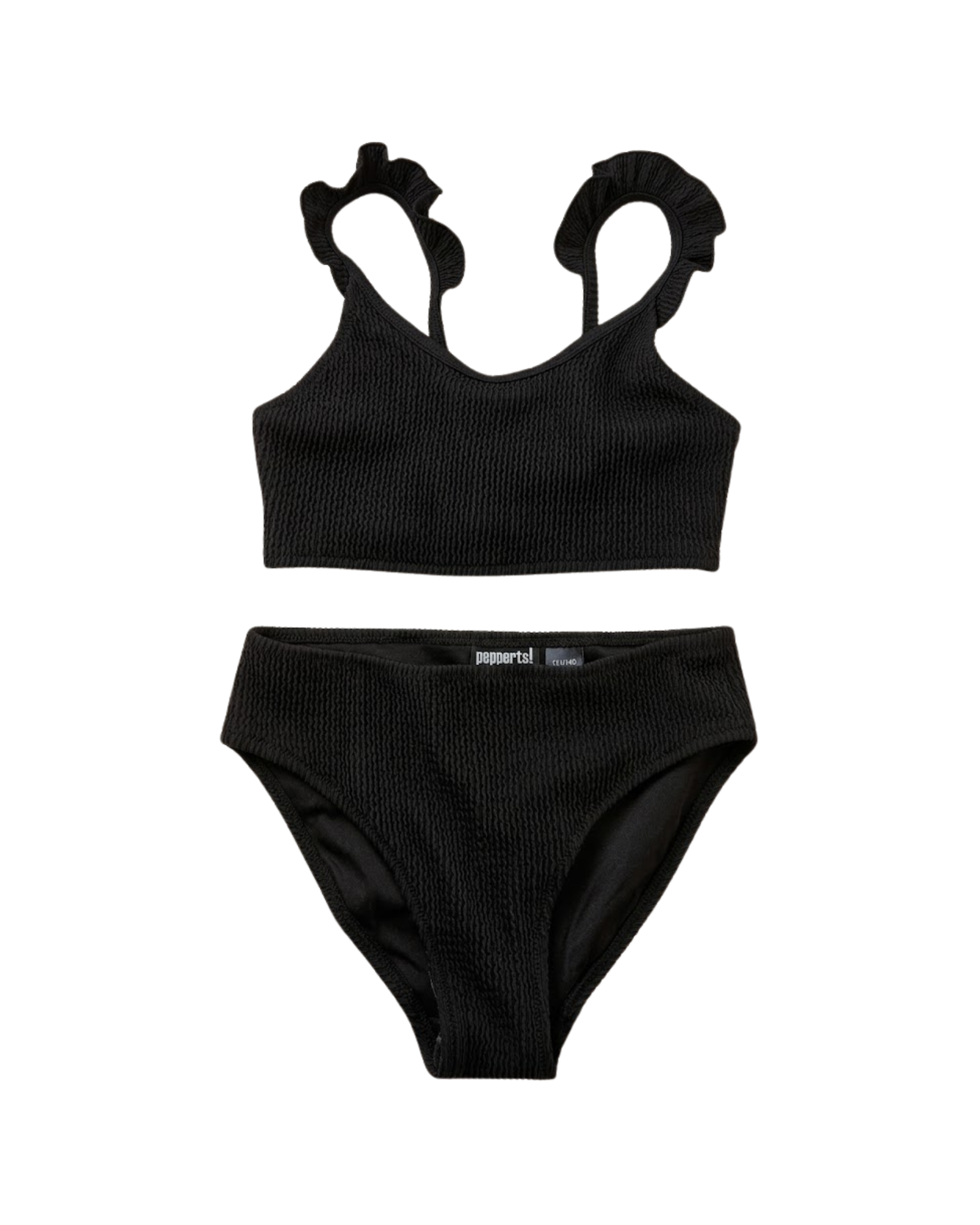 PEPPERTS - Girls' Textured Ruffle Bikini Set