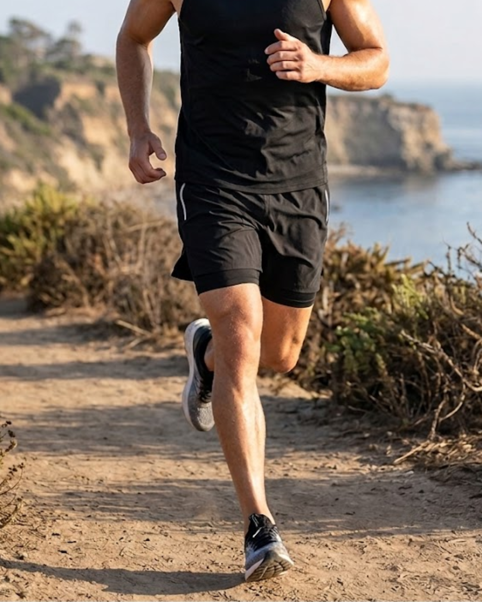 CRIVIT - Men's 2-in-1 Running Moisture-Wicking Sports Shorts