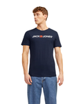 JACK & JONES - Men's Logo 100% Cotton T-Shirt