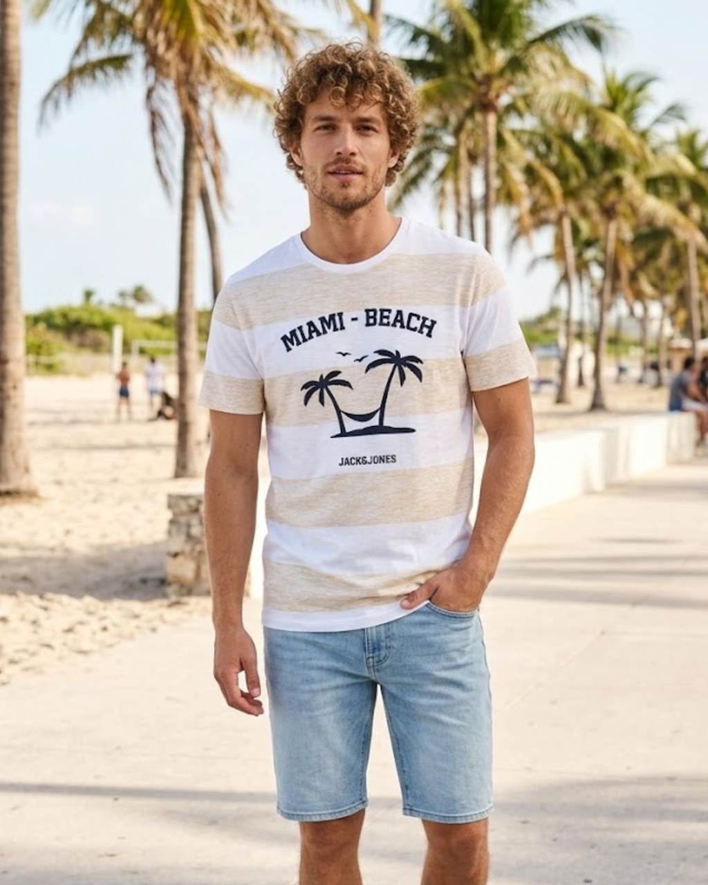 JACK & JONES - SUMMER Regular Fit Striped T-Shirt