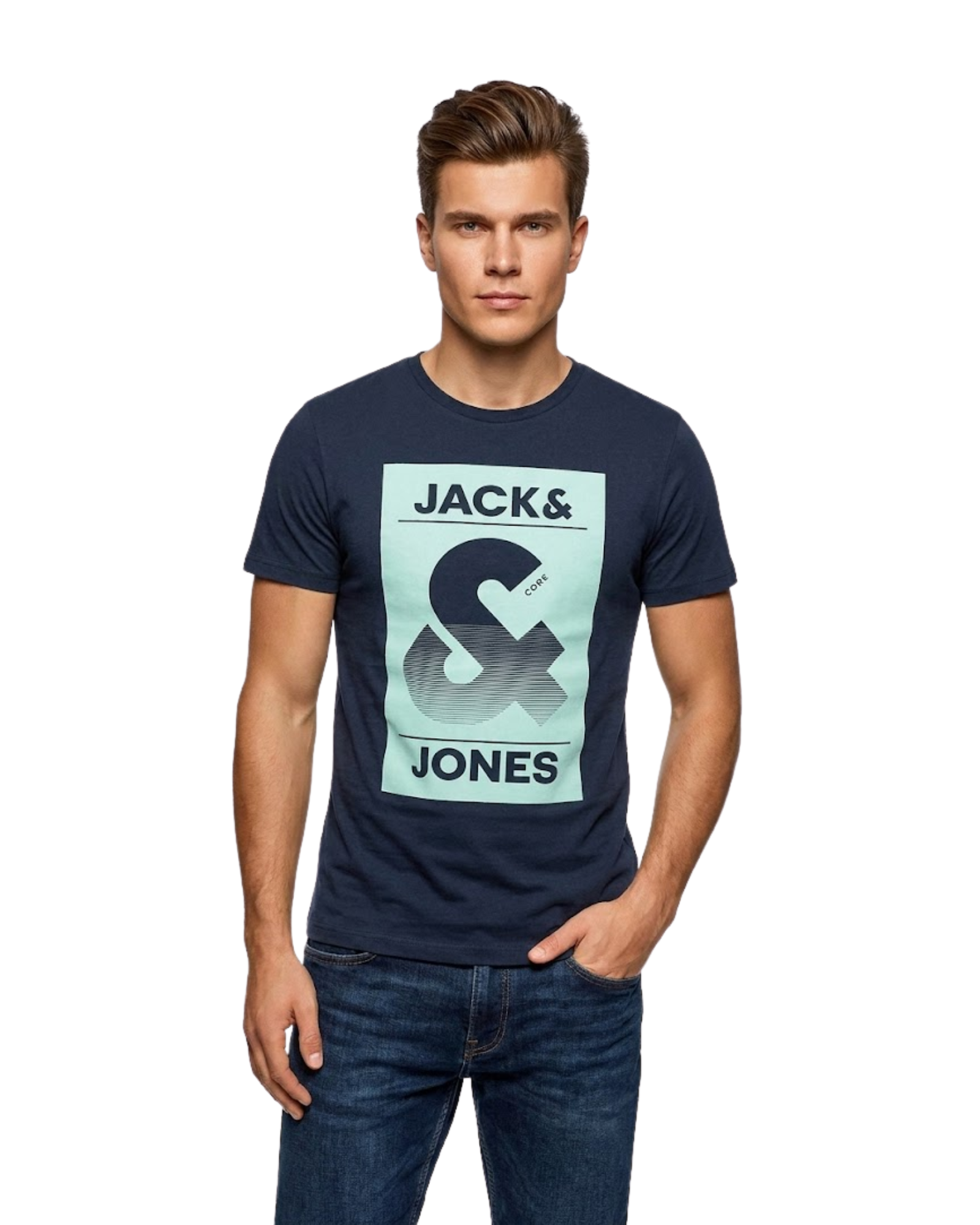 JACK & JONES - Men's JCOVULTURE Slim Fit 100% Cotton Tee