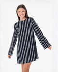 TOMMY HILFIGER - Argyle Stripe Crepe Mini Dress