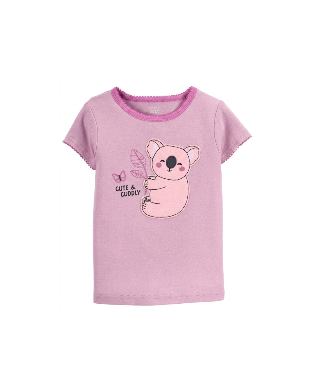 CARTER'S - Baby Girl Koala "Cute & Cuddly" Short Sleeve T-Shirt