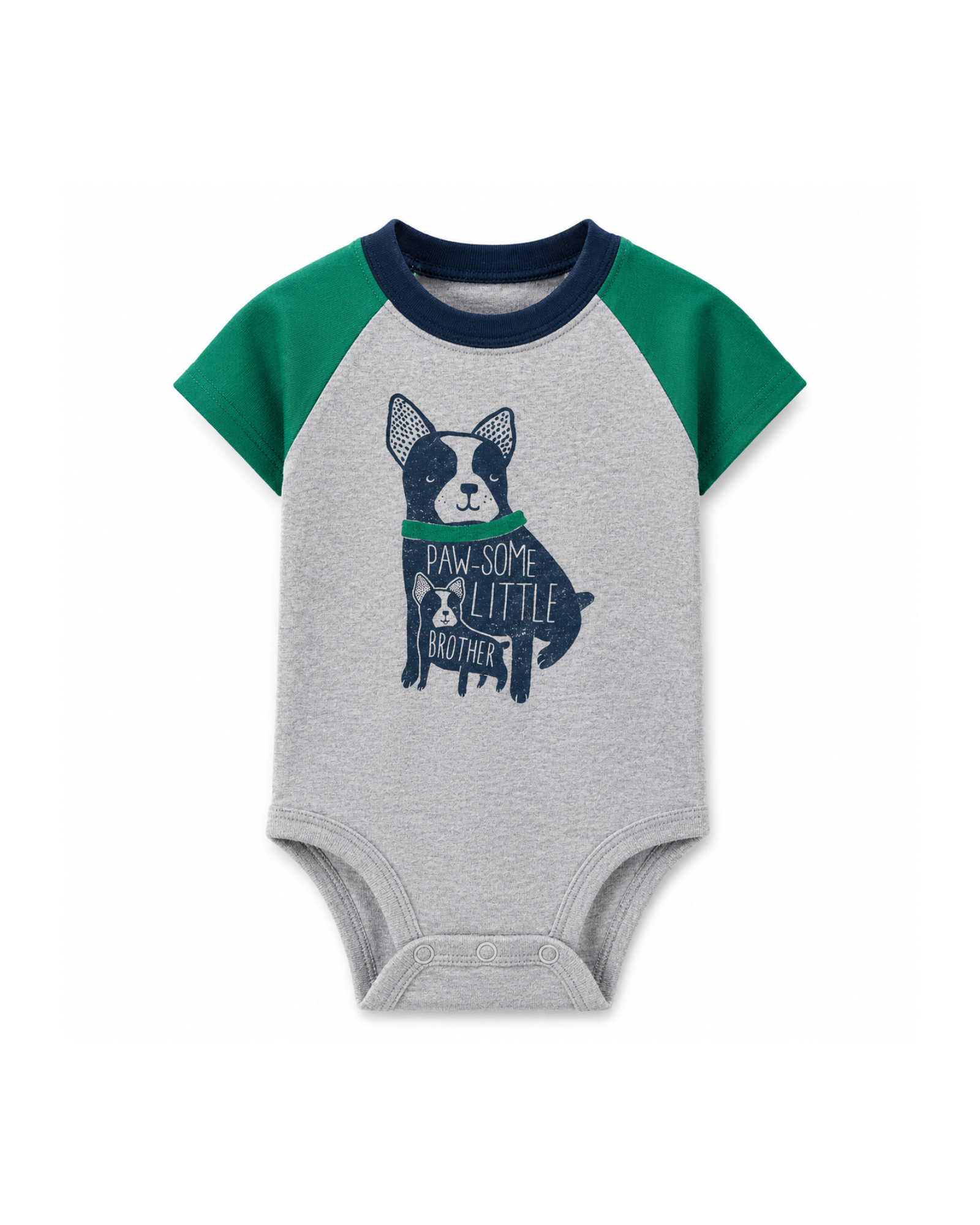 CARTER'S - Baby Boys "Paw-some Little Brother" Short Sleeve Bodysuit