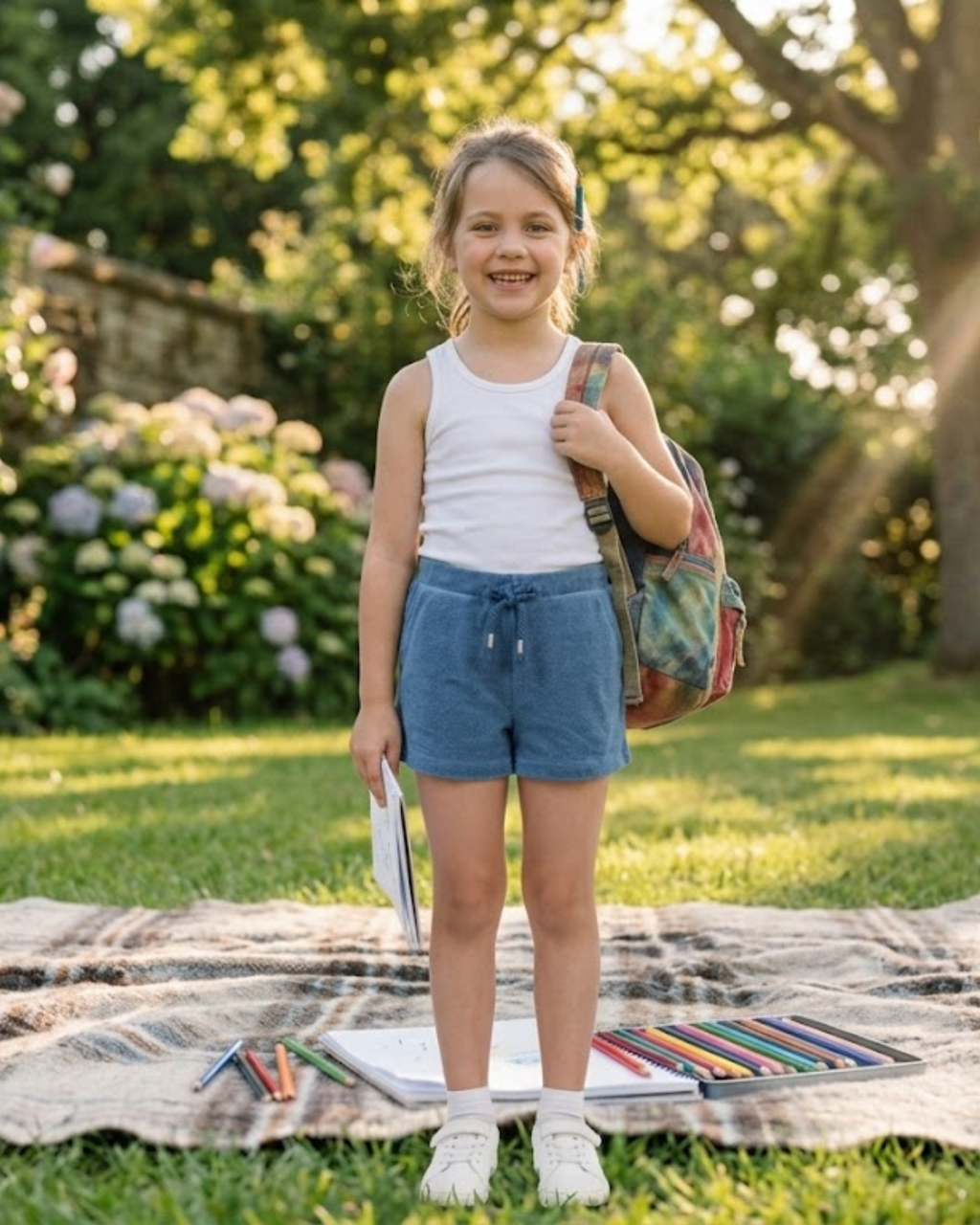 EPIC THREADS - Little Girls Knit Terry Cloth Shorts