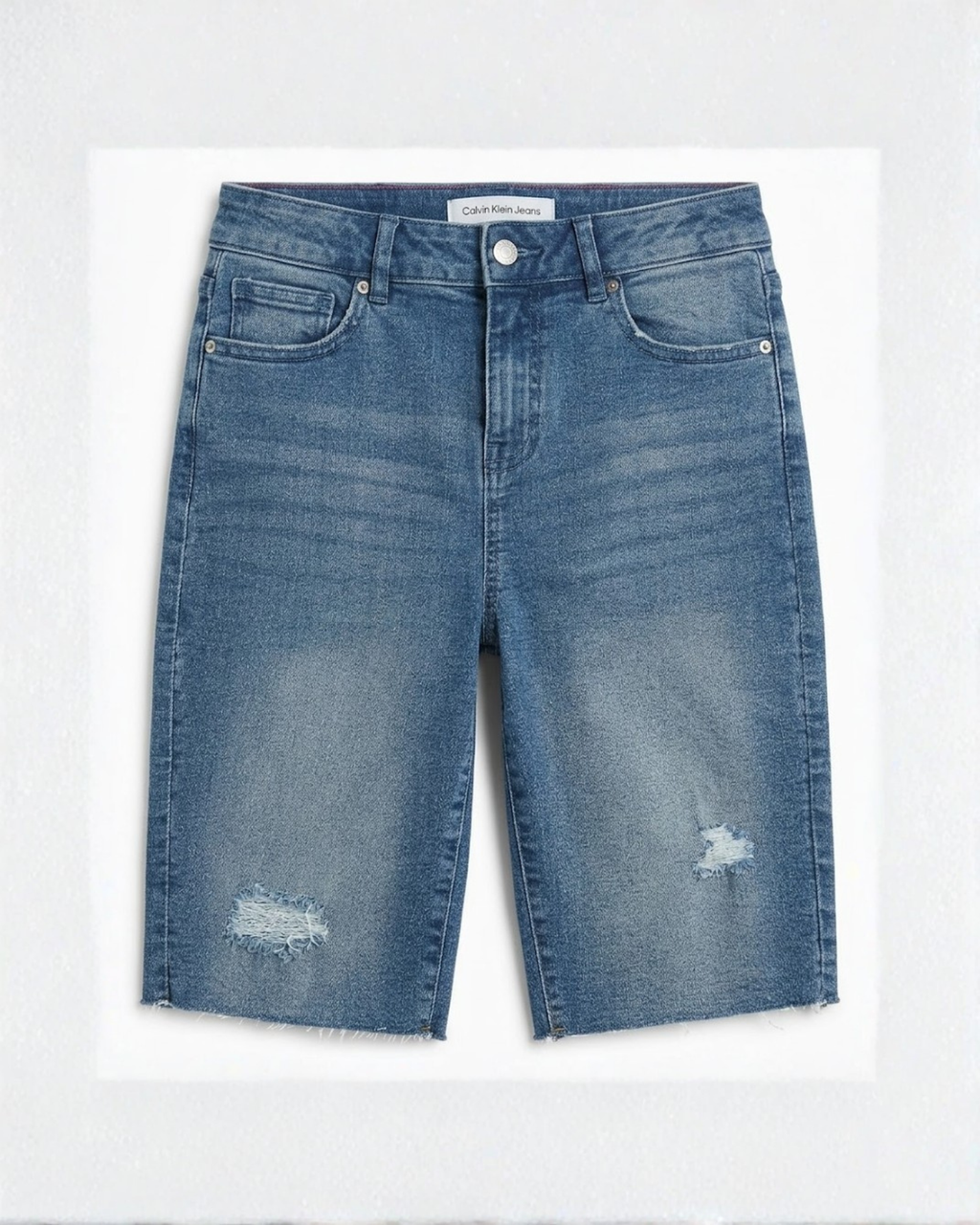 CALVIN KLEIN - Big Girls High-Rise Boyfriend Bermuda Shorts