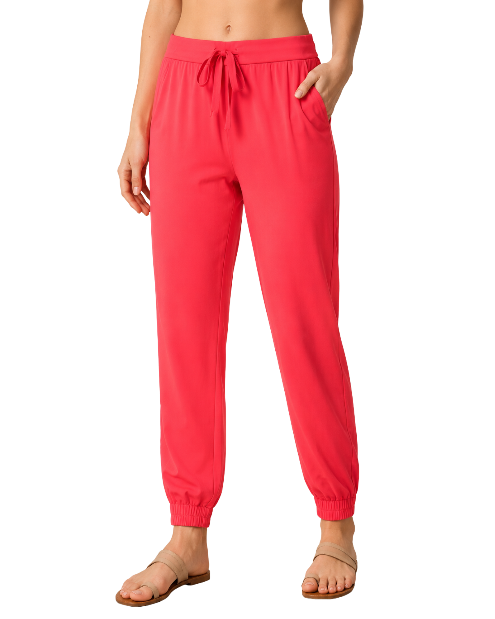 STRADIVARIUS - Women's Coral Drawstring Jogger Pants
