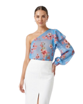 STRADIVARIUS - Ruffled Asymmetric Chiffon Blouse