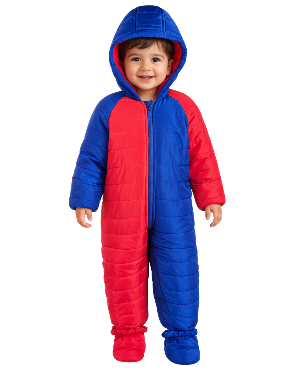 FIRST IMPRESSIONS - Fleece Lined Hooded Snowsuit