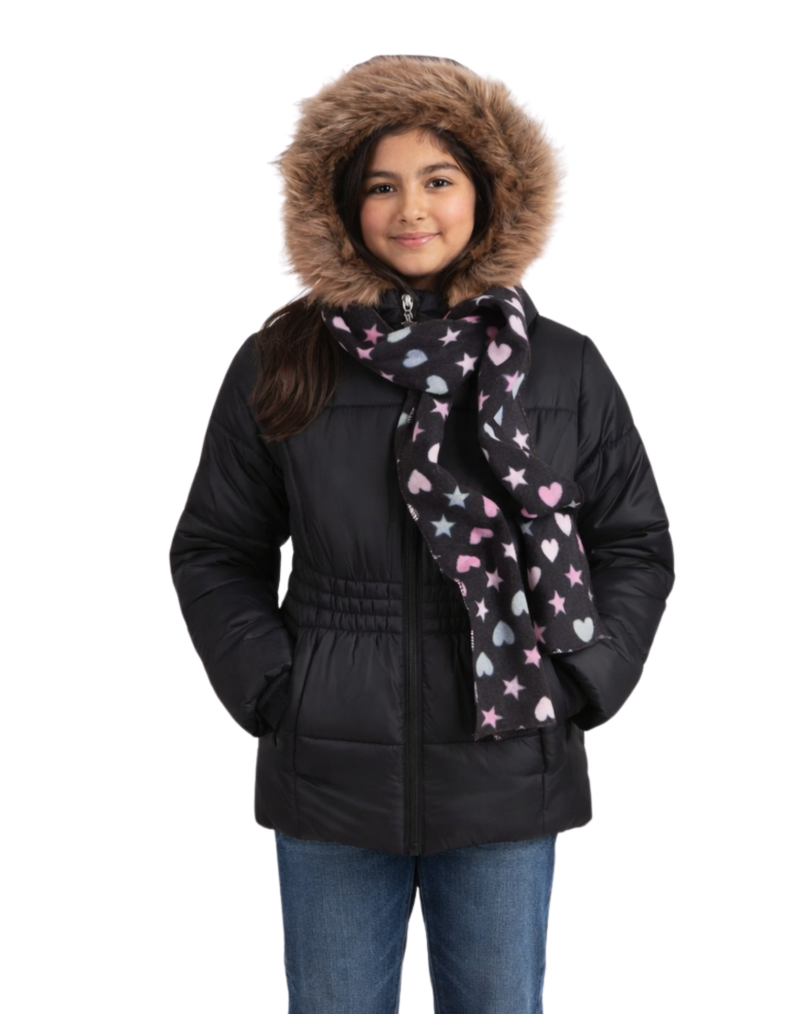 S ROTHSCHILD & CO - Girls Puffer Coat and Scarf set