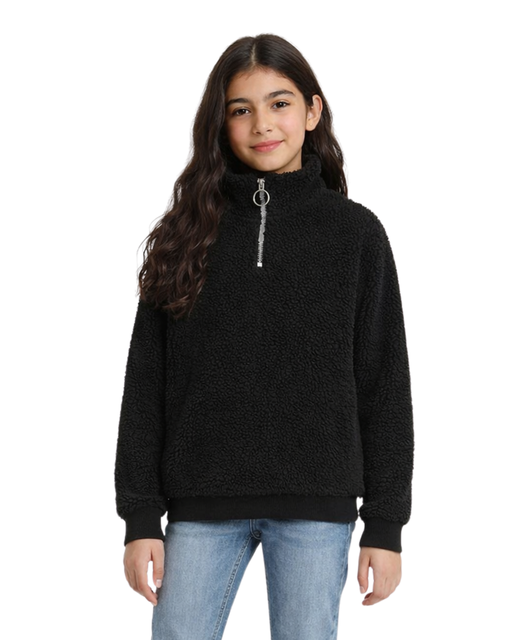 ID IDEOLOGY - Big Girls Sherpa Fleece Pullover