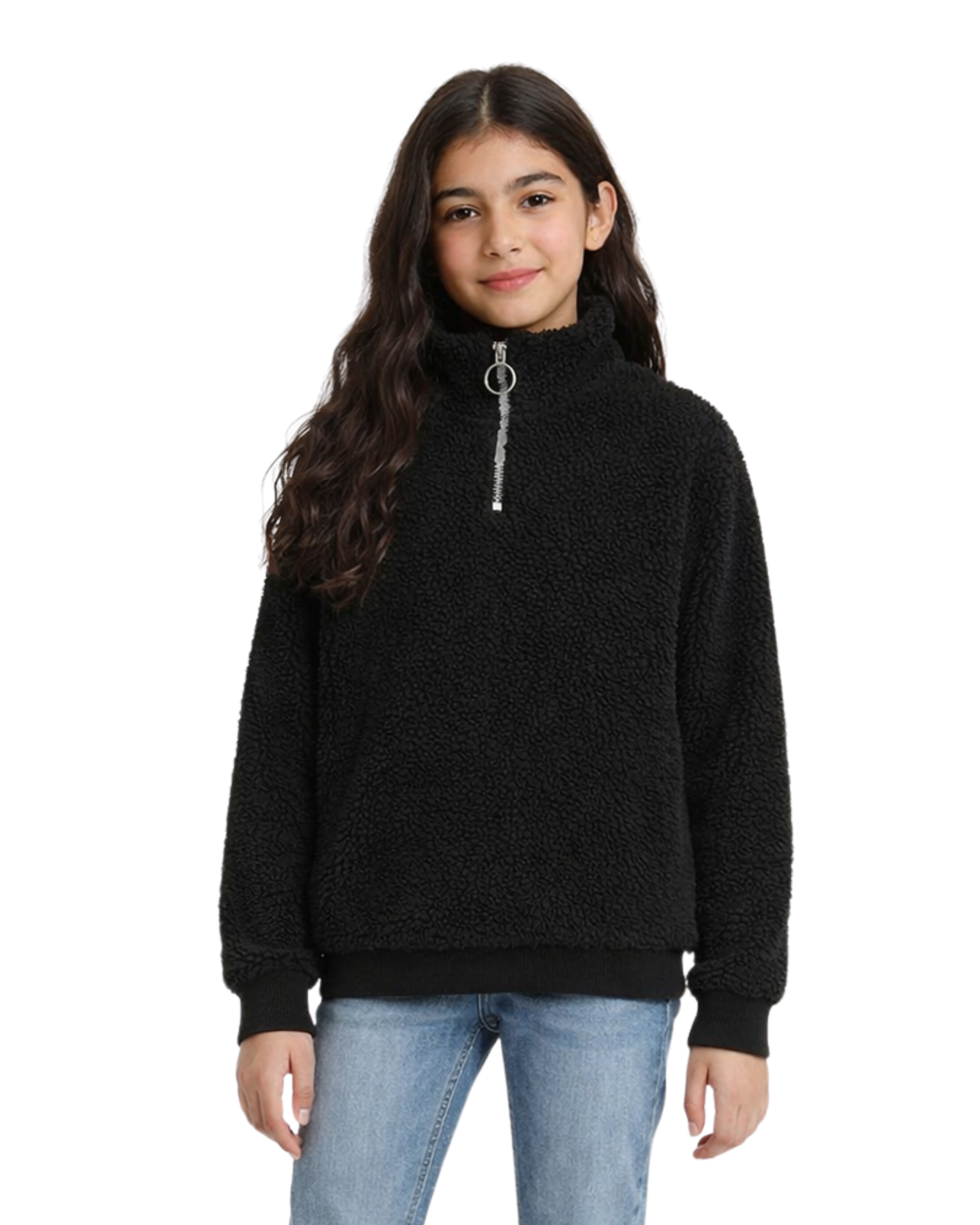 ID IDEOLOGY - Big Girls Sherpa Fleece Pullover