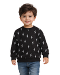 MILES THE LABEL - Lightning Bolts Print Knit Sweatshirt Boy's