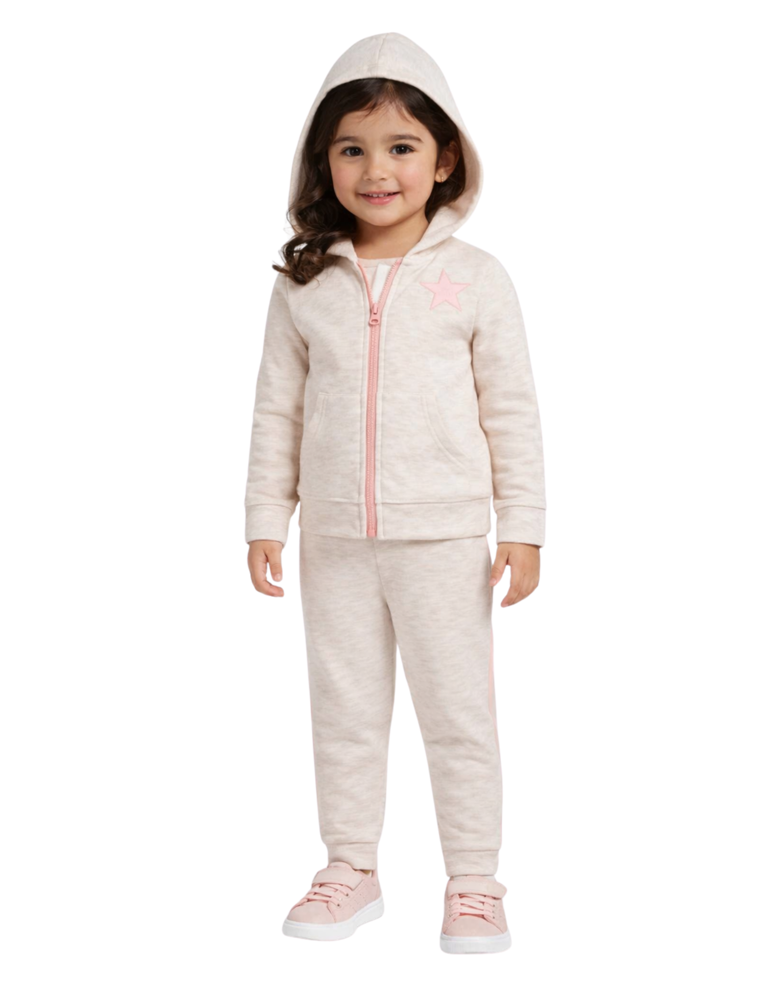ID Ideology - Toddler & Little Girls 2-Pc. Star Hooded Zipper Jacket & Pants