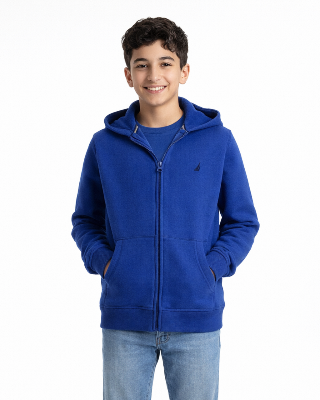 NAUTICA - Little Boys Wilson Full-Zip Fleece Hoodie