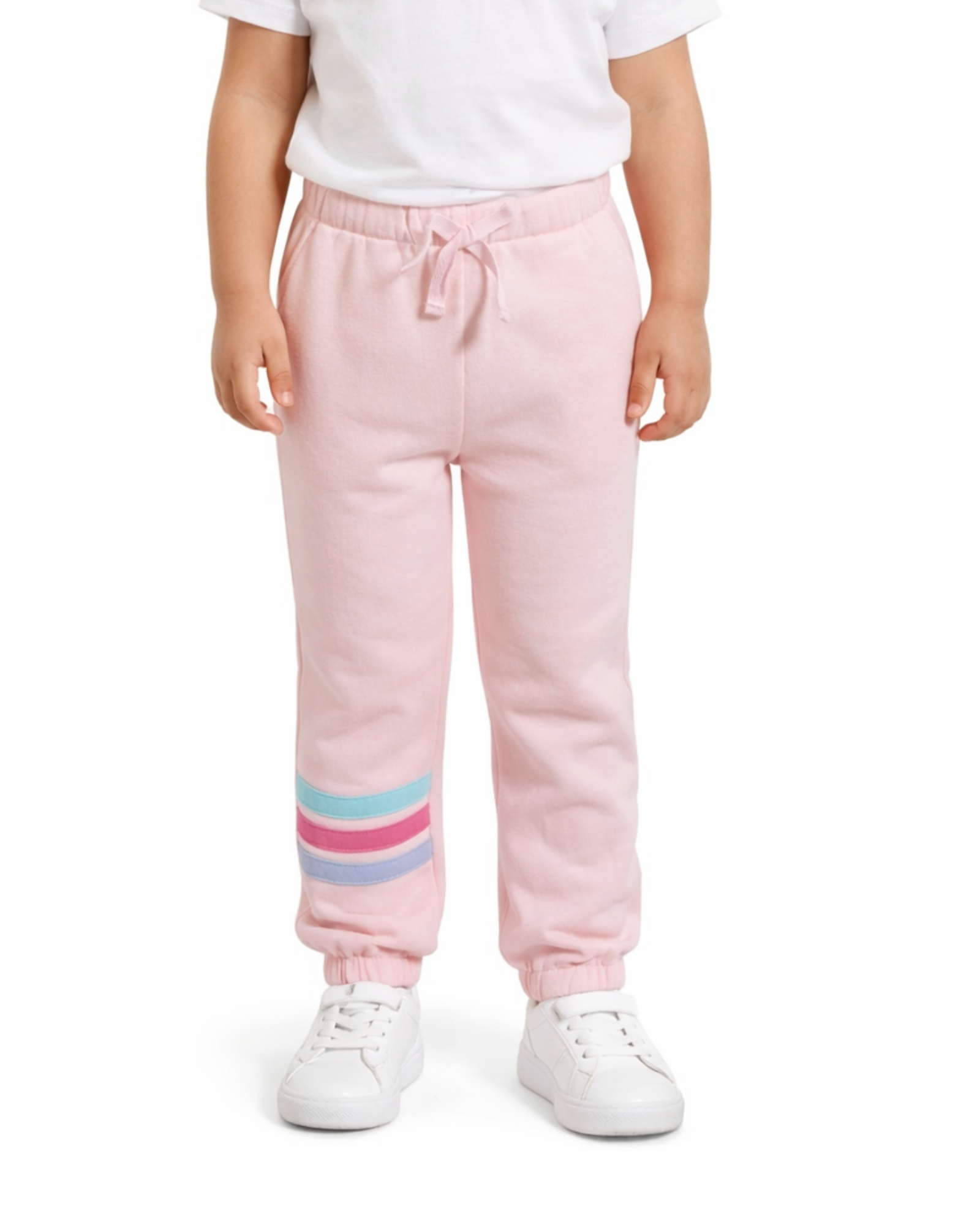 ID IDEOLOGY - Little Girl Rainbow Stripes Jogger Pants