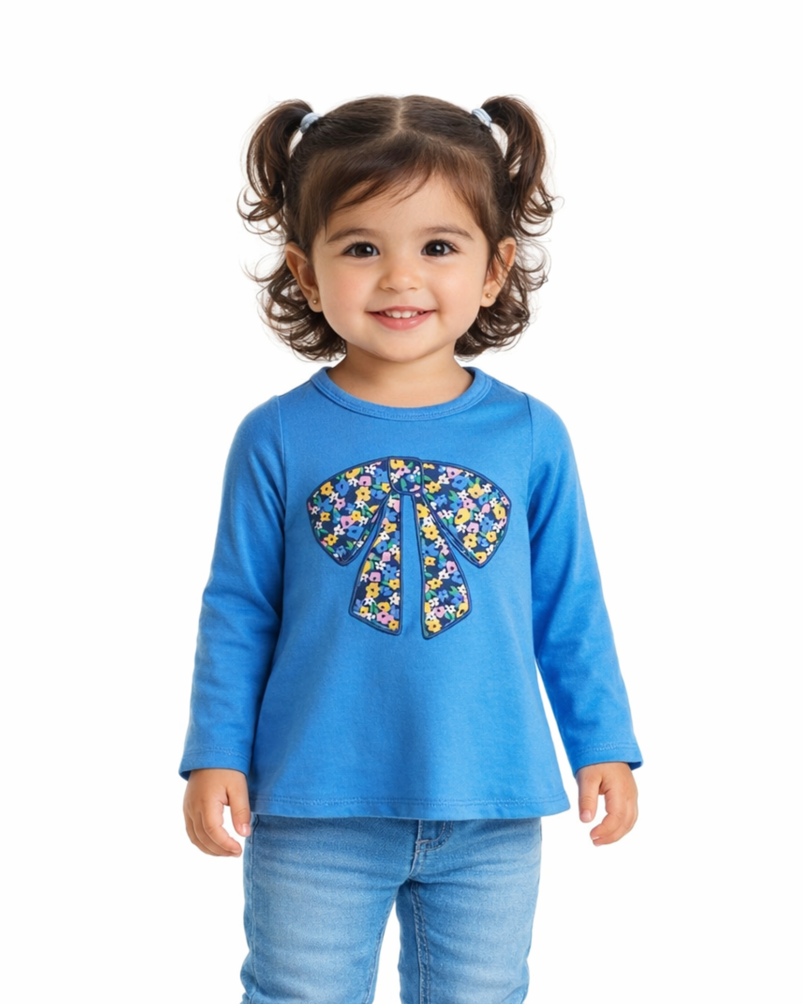 FIRST IMPRESSIONS - Baby Girls Floral Bow Cotton Top