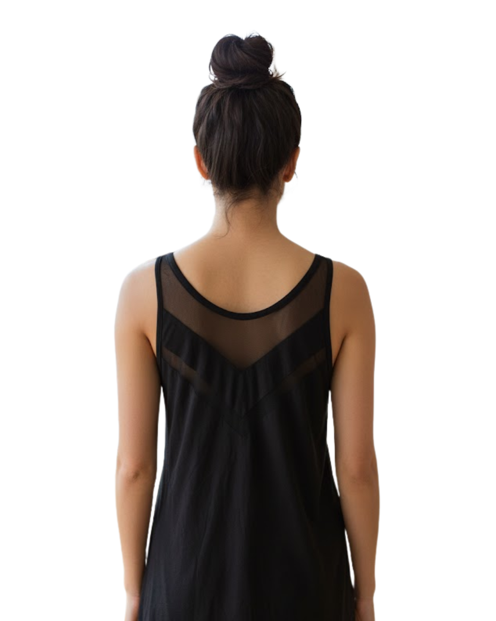 OYSHO - Mesh-Panel V-Neck Tank Top