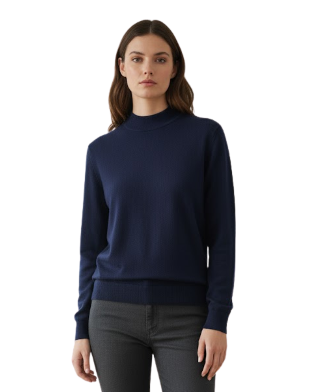 PULL & BEAR - Classic Comfort Mock Neck Sweater