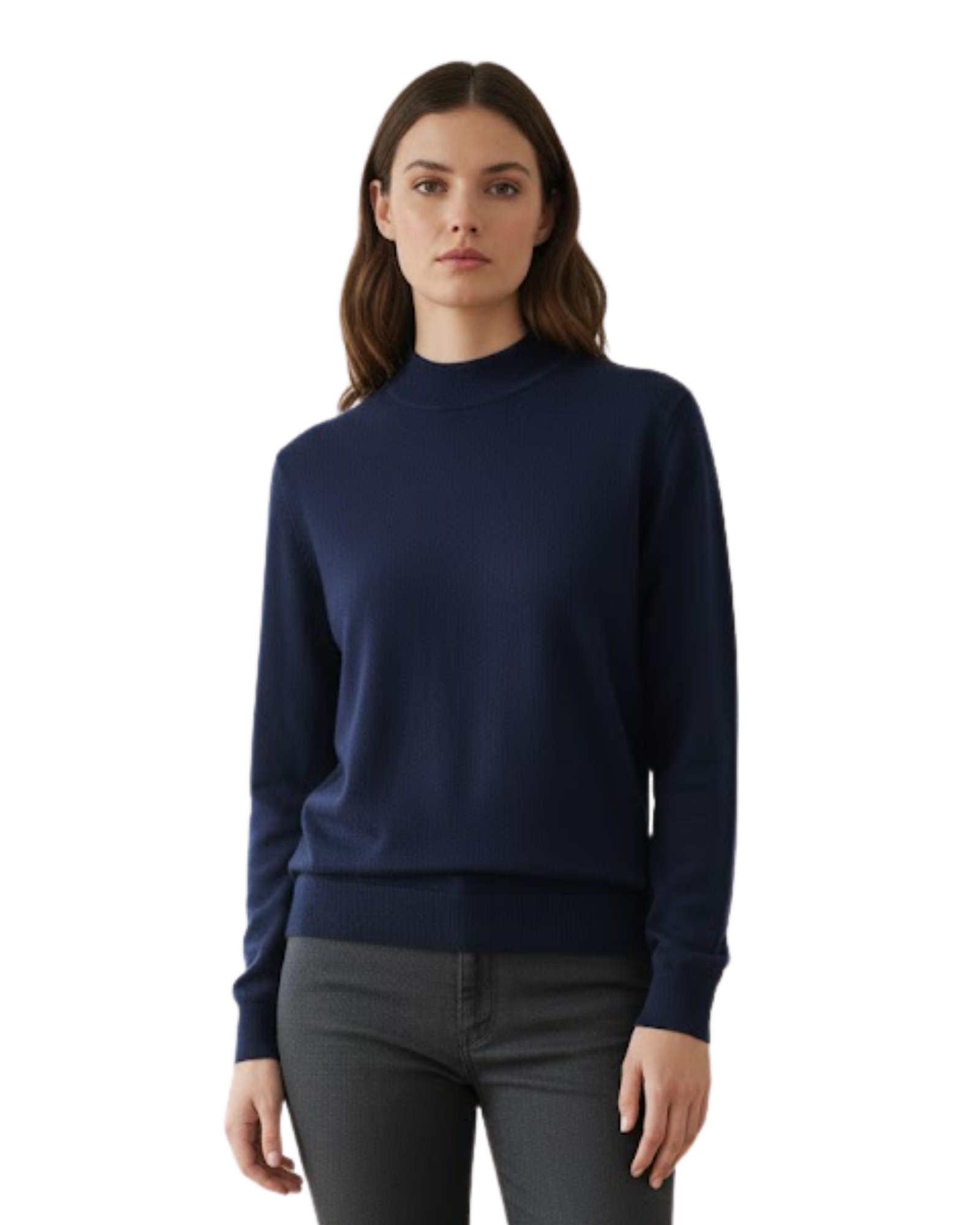 PULL & BEAR - Classic Comfort Mock Neck Sweater